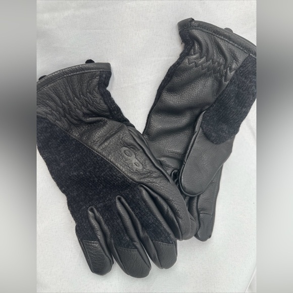 Outdoor Research Deer Skin Merino "Work Gloves" Small, Black, Unisex - Picture 1 of 3